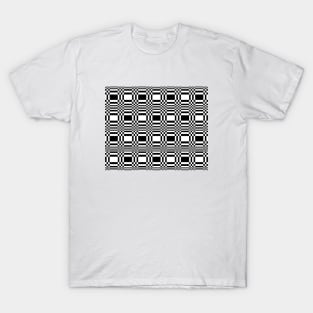 Modern Black and White Finnish Jute Pattern - Contemporary Design T-Shirt